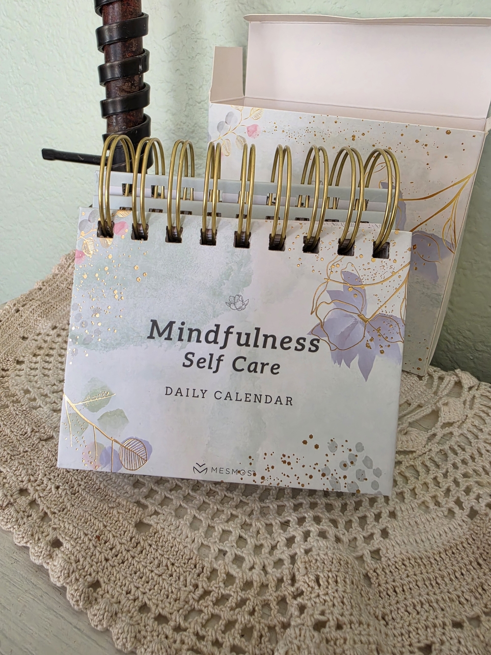 Mindfulness Self Care Daily Calendar - Pastel Floral